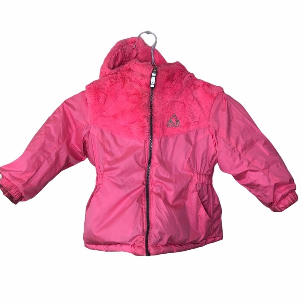 Gerry reversible pink hooded winter coat girls size 2T - Picture 2 of 12